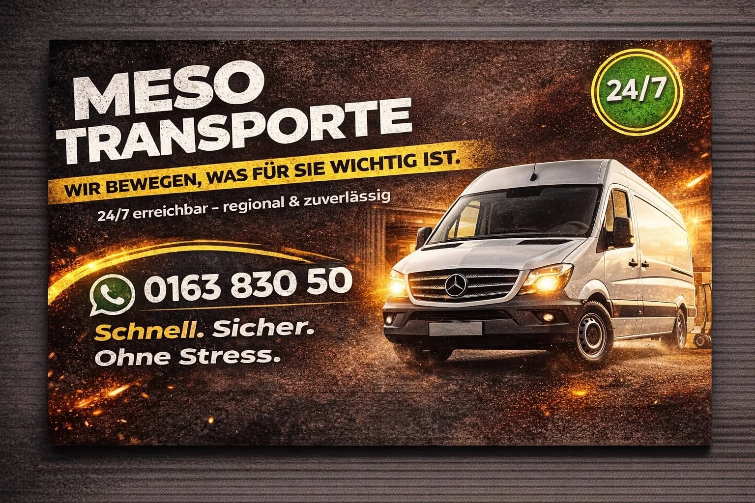 Meso Transporte Visitenkarte Vorderseite